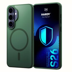 Capa fumada com MagSafe para Samsung Galaxy S26 – 3mk HARDY® Hazy MagCase™ Green