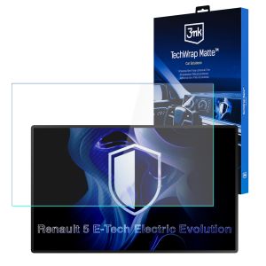 Película de proteção mate para ecrã de navegação para Renault 5 E-Tech Electric Evolution – 3mk TechWrap Matte™ Center Display