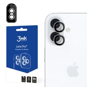 Vidro temperado para lente de câmara para Apple iPhone 16 - 3mk Lens Protection Pro Black