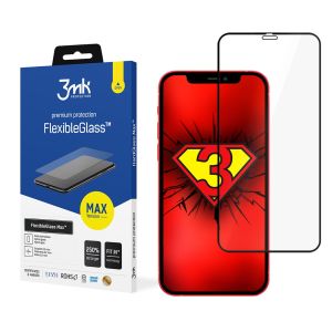 Apple iPhone 12 Mini - 3mk FlexibleGlass Max Black