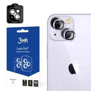 Vidro temperado para lente de câmara para Apple iPhone 14 - 3mk Lens Protection Pro Black