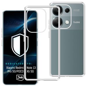 Capa transparente para Xiaomi Redmi Note 13 Pro 5G/POCO X6 5G – 3mk HARDY® Vision Case™