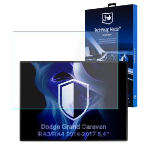 Película de proteção mate para ecrã de navegação para Dodge Grand Caravan RA3/RA4 2014-2017 8,4" – 3mk TechWrap Matte™ Center Display
