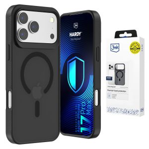 Capa fumada com MagSafe para Apple iPhone 17 Pro Max – 3mk HARDY® Hazy MagCase™ Black