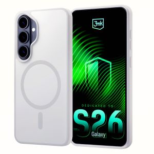 Capa fumada com MagSafe para Samsung Galaxy S26+ – 3mk HARDY® Hazy MagCase™ White