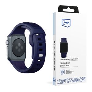 38/40/41/42 mm Ocean Blue (small) - 3mk Silicone Watch Strap for Apple