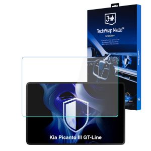 Película de proteção mate para ecrã de navegação para Kia Picanto III GT-Line 2023- – 3mk TechWrap Matte™ Center Display