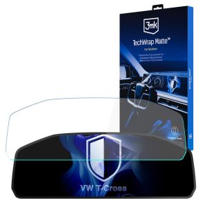 Película protetora mate para o ecrã do painel de instrumentos de VW T-Cross 2024- (Digital Cockpit 8") - 3mk TechWrap Matte Cluster™