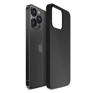 Capa de silicone para Apple iPhone 13 Pro - 3mk HARDY® Mellow Case™ Black