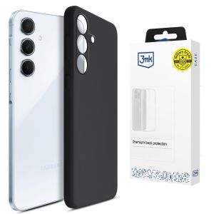 Capa de silicone para Samsung Galaxy A55 5G - 3mk HARDY® Mellow Case™ Black