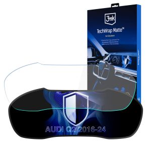 Película protetora mate para o ecrã do painel de instrumentos de AUDI Q2 2016-24 (Virtual Cockpit) - 3mk TechWrap Matte Cluster™