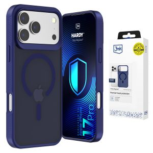 Capa fumada com MagSafe para Apple iPhone 17 Pro – 3mk HARDY® Hazy MagCase™ Blue