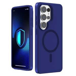 Capa fumada com MagSafe para Samsung Galaxy S25 Ultra – 3mk HARDY® Hazy MagCase™ Blue