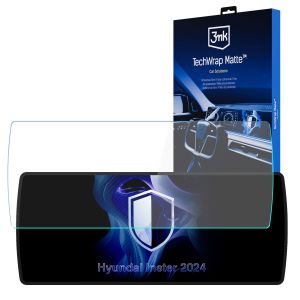 Película protetora mate para o ecrã do painel de instrumentos de Hyundai Inster 2024- - 3mk TechWrap Matte Cluster™