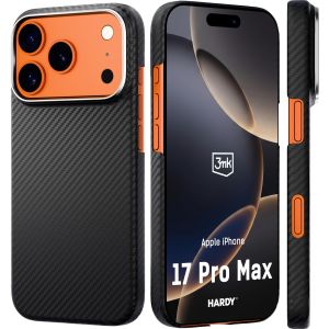Capa de fibra de aramida com MagSafe para Apple iPhone 17 Pro Max - 3mk HARDY® Aramid MagCase™