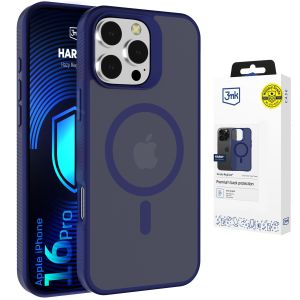 Capa fumada com MagSafe para Apple iPhone 16 Pro – 3mk HARDY® Hazy MagCase™ Blue