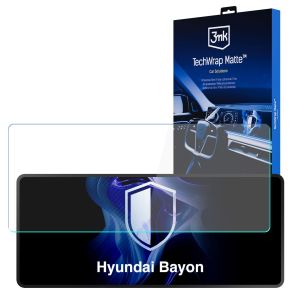 Película de proteção mate para ecrã de navegação para Hyundai Bayon 2021- – 3mk TechWrap Matte™ Center Display
