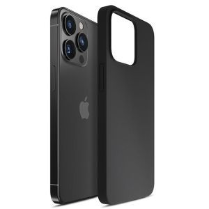 Capa de silicone para Apple iPhone 14 Pro Max - 3mk HARDY® Mellow Case™ Black