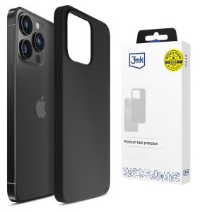Capa de silicone para Apple iPhone 16 Pro Max - 3mk HARDY® Mellow Case™ Black