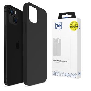Capa de silicone para Apple iPhone 14 Plus - 3mk HARDY® Mellow Case™ Black