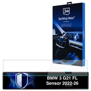 Película de proteção mate para ecrã de navegação para BMW 3 G21 FL Sensor 2022-26 – 3mk TechWrap Matte™ Center Display