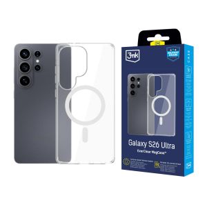Capa resistente com MagSafe para Samsung Galaxy S26 Ultra - 3mk EverClear MagCase