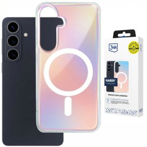 Capa holográfica com MagSafe para Samsung Galaxy S26 - 3mk HARDY® PrisMag Case™