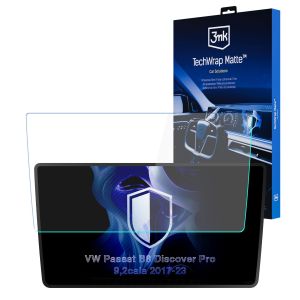 Película de proteção mate para ecrã de navegação para VW Passat B8 Discover Pro 2017-23 – 3mk TechWrap Matte™ Center Display