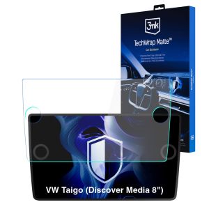 Película de proteção mate para ecrã de navegação para VW Taigo 2020- (Discover Media 8") – 3mk TechWrap Matte™ Center Display