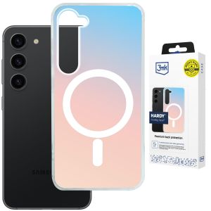 Capa holográfica com MagSafe para Samsung Galaxy S23 5G - 3mk HARDY® PrisMag Case™