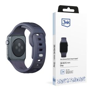 38/40/41/42 mm Gray (small) - 3mk Silicone Watch Strap for Apple