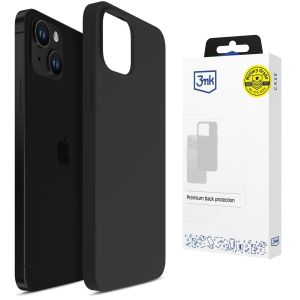 Capa de silicone para Apple iPhone 15 Plus - 3mk HARDY® Mellow Case™ Black