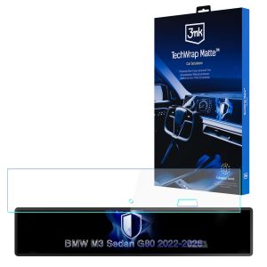 Película de proteção mate para ecrã de navegação para BMW M3 Sedan G80 2022-2026 – 3mk TechWrap Matte™ Center Display