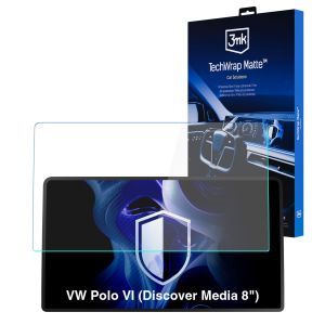 Película de proteção mate para ecrã de navegação para VW Polo VI 2018- (Discover Media 8") – 3mk TechWrap Matte™ Center Display