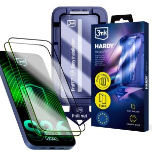 2x Vidro temperado com aplicador para Samsung Galaxy S26+ - 3mk HARDY® Hardura 9H™