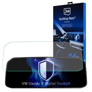 Película protetora mate para o ecrã do painel de instrumentos de VW Caddy V Digital Cockpit 2020- - 3mk TechWrap Matte Cluster™