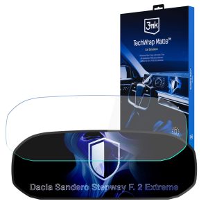 Película protetora mate para o ecrã do painel de instrumentos de Dacia Sandero Stepway F. 2 Extreme - 3mk TechWrap Matte Cluster™