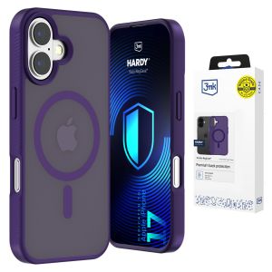 Capa fumada com MagSafe para Apple iPhone 17 – 3mk HARDY® Hazy MagCase™ Purple