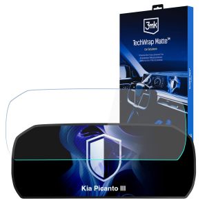 Película protetora mate para o ecrã do painel de instrumentos de Kia Picanto III 2023- - 3mk TechWrap Matte Cluster™
