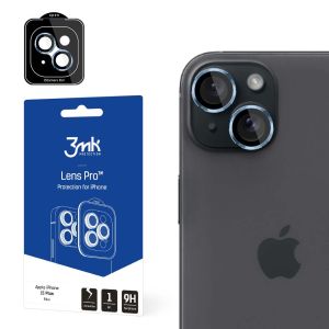 Vidro temperado para lente de câmara para Apple iPhone 15 Plus - 3mk Lens Protection Pro Black
