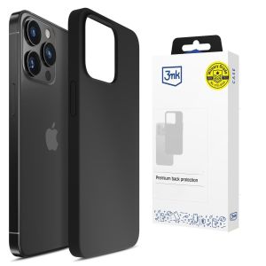 Capa de silicone para Apple iPhone 16 Pro - 3mk HARDY® Mellow Case™ Black