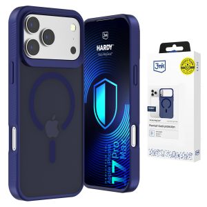 Capa fumada com MagSafe para Apple iPhone 17 Pro Max – 3mk HARDY® Hazy MagCase™ Blue