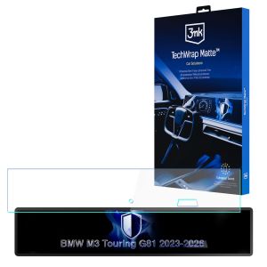 Película de proteção mate para ecrã de navegação para BMW M3 Touring G81 2023-2026 – 3mk TechWrap Matte™ Center Display