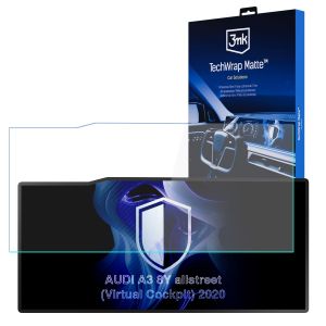 Película de proteção mate para ecrã de navegação para AUDI A3 8Y allstreet (Virtual Cockpit) 2020- – 3mk TechWrap Matte™ Center Display