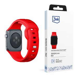 38/40/41/42 mm Red (small) - 3mk Silicone Watch Strap for Apple