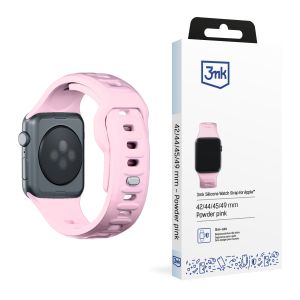 42/44/45/46/49 mm Powder Pink (big) - 3mk Silicone Watch Strap for Apple