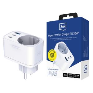 Carregador de rede 3mk Hyper Comfort Charger GaN PD 30W™