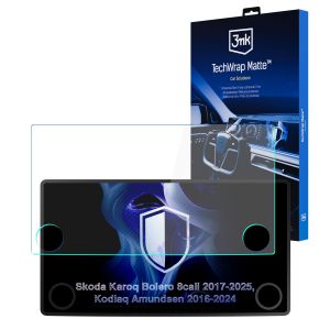 Película de proteção mate para ecrã de navegação para Skoda Kodiaq Amundsen 2016-24 – 3mk TechWrap Matte™ Center Display