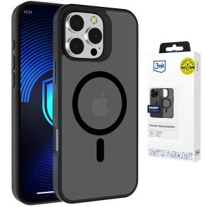 Capa fumada com MagSafe para Apple iPhone 15 Pro – 3mk HARDY® Hazy MagCase™ Black