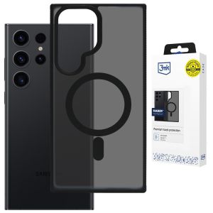 Capa fumada com MagSafe para Samsung Galaxy S22 Ultra 5G – 3mk HARDY® Hazy MagCase™ Black